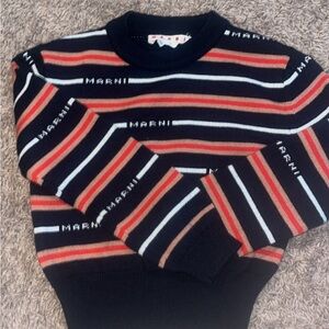 Marni Striped Sweater - Black and Red